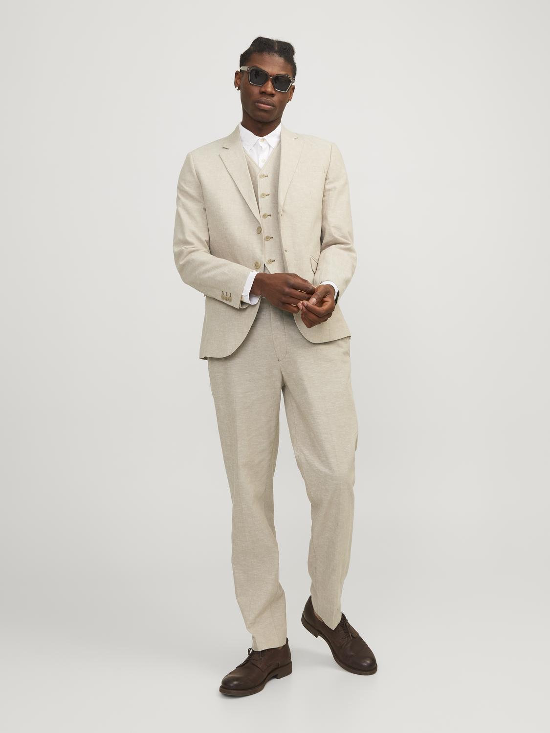 Giacca Slim in lino Jack&Jones beige