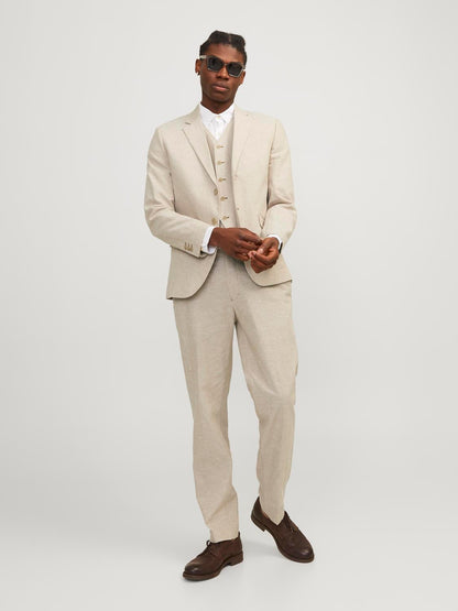 Giacca Slim in lino Jack&Jones beige