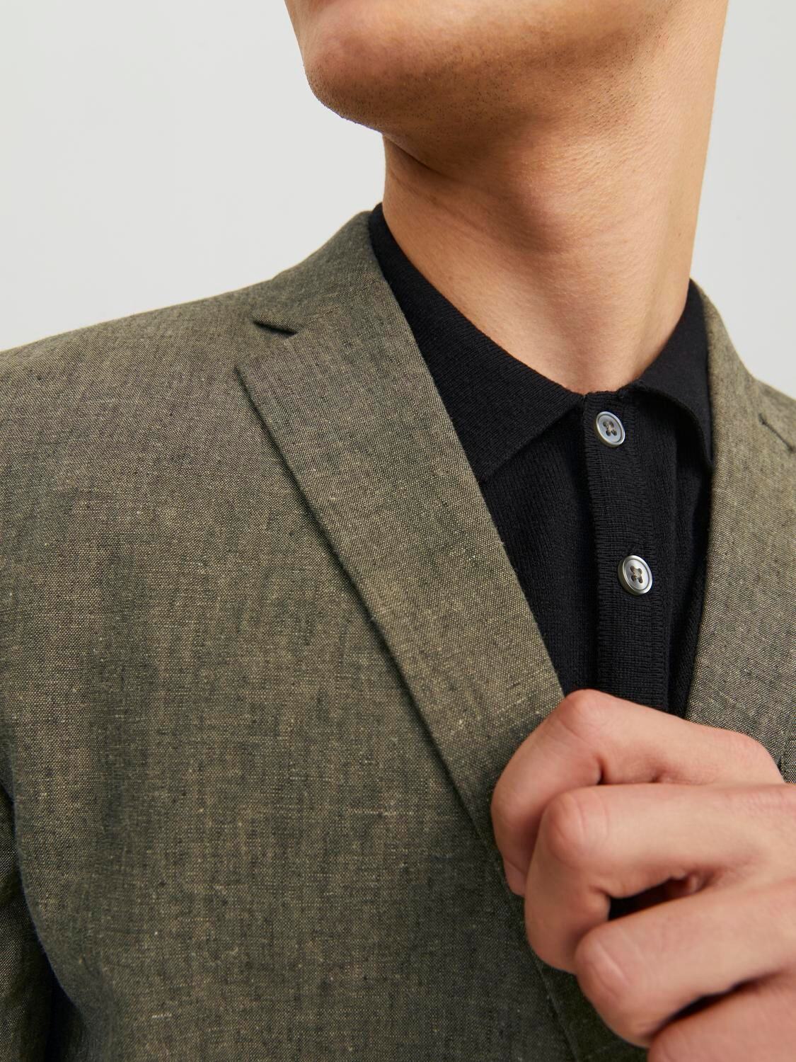 Giacca Slim in lino Jack&Jones verde