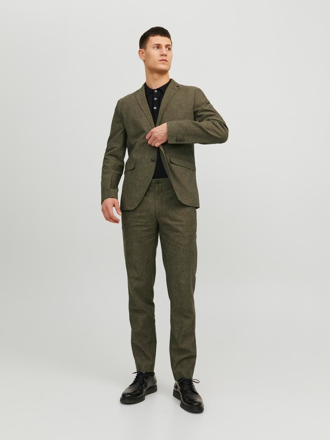Pantaloni Slim in lino Jack&Jones verde