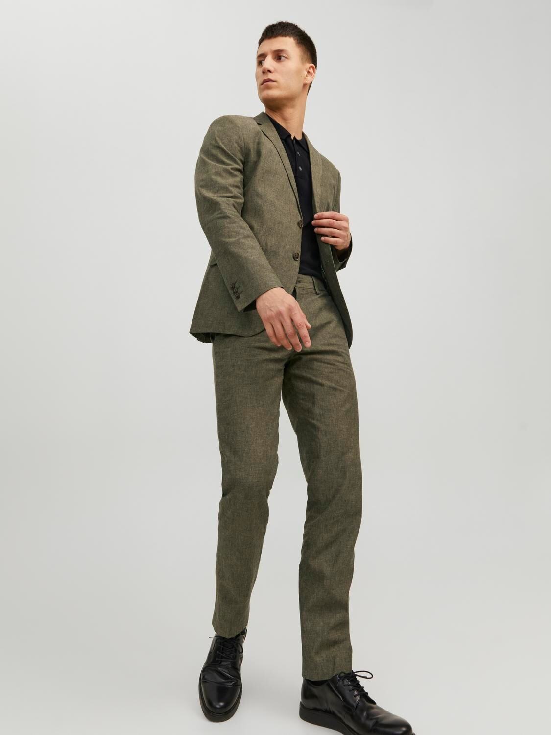 Pantaloni Slim in lino Jack&Jones verde
