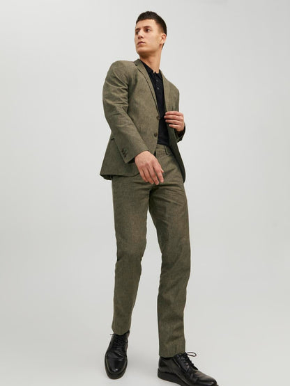 Pantaloni Slim in lino Jack&Jones verde