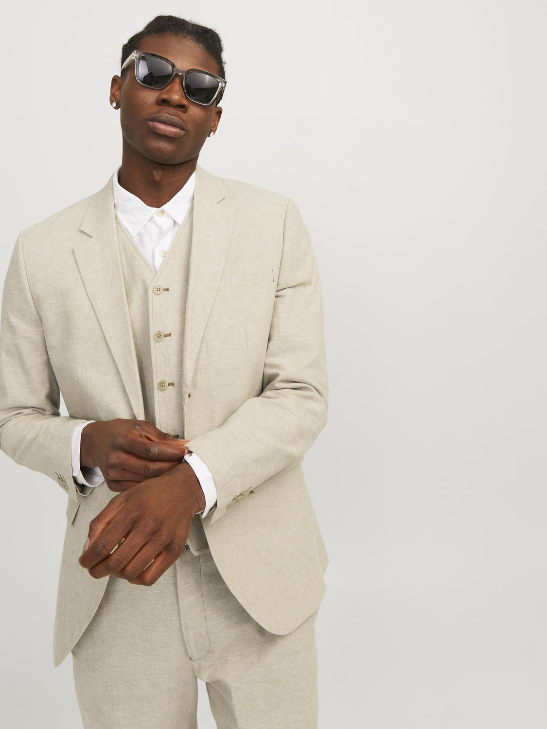 Giacca Slim in lino Jack&Jones beige