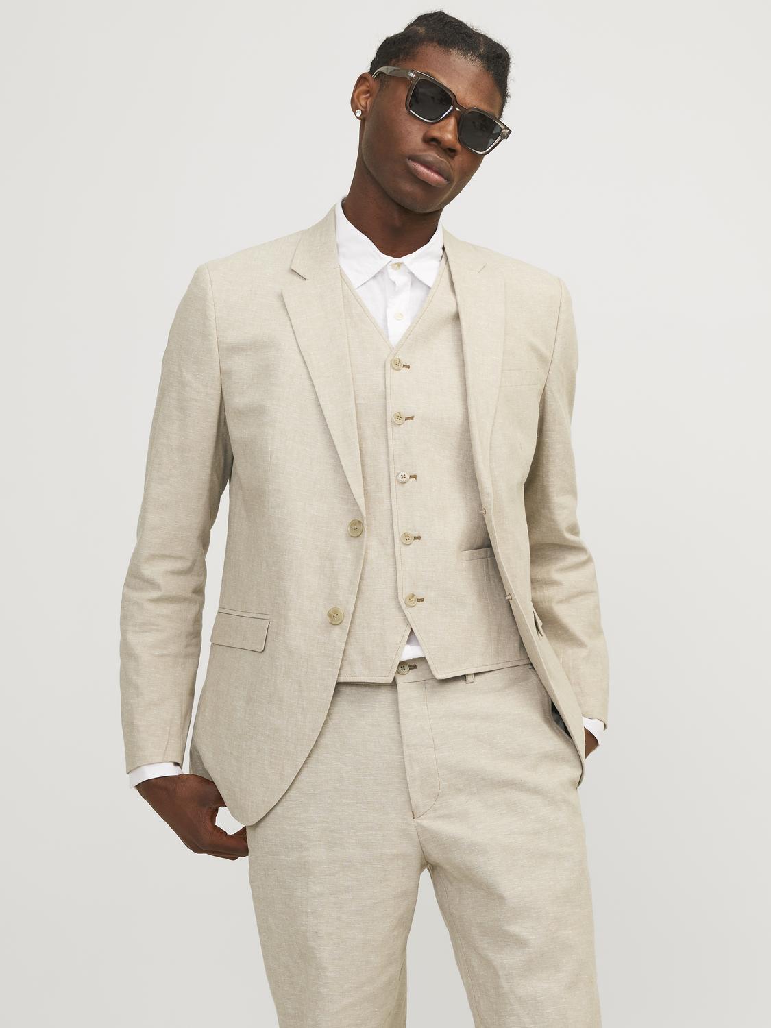 Giacca Slim in lino Jack&Jones beige