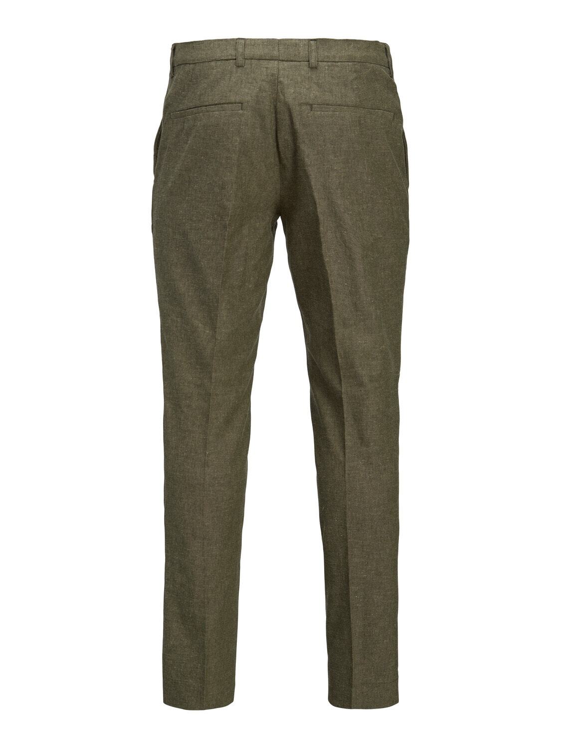 Pantaloni Slim in lino Jack&Jones verde