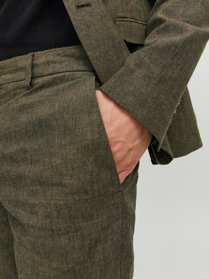 Pantaloni Slim in lino Jack&Jones verde