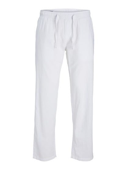 Pantaloni in lino Jack&Jones bianco