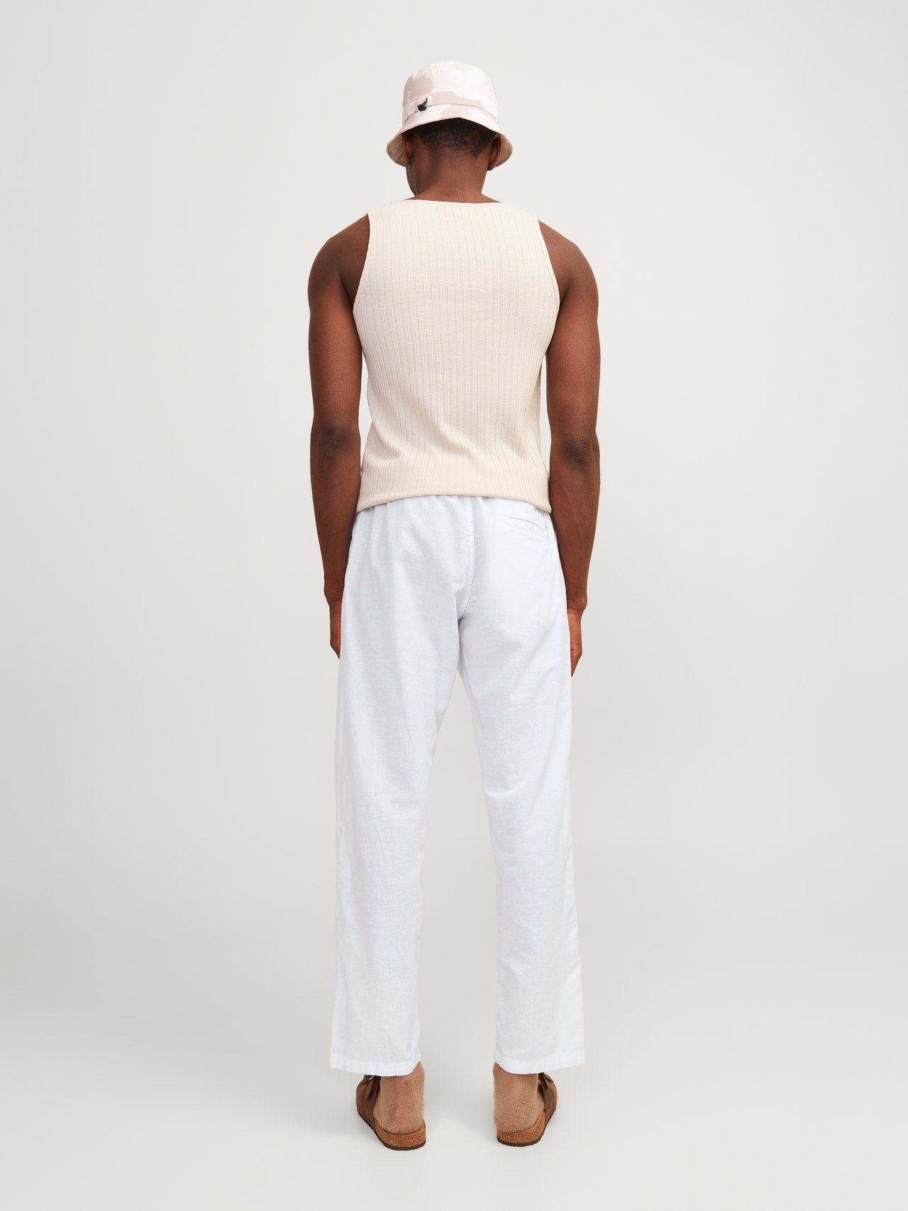 Pantaloni in lino Jack&Jones bianco