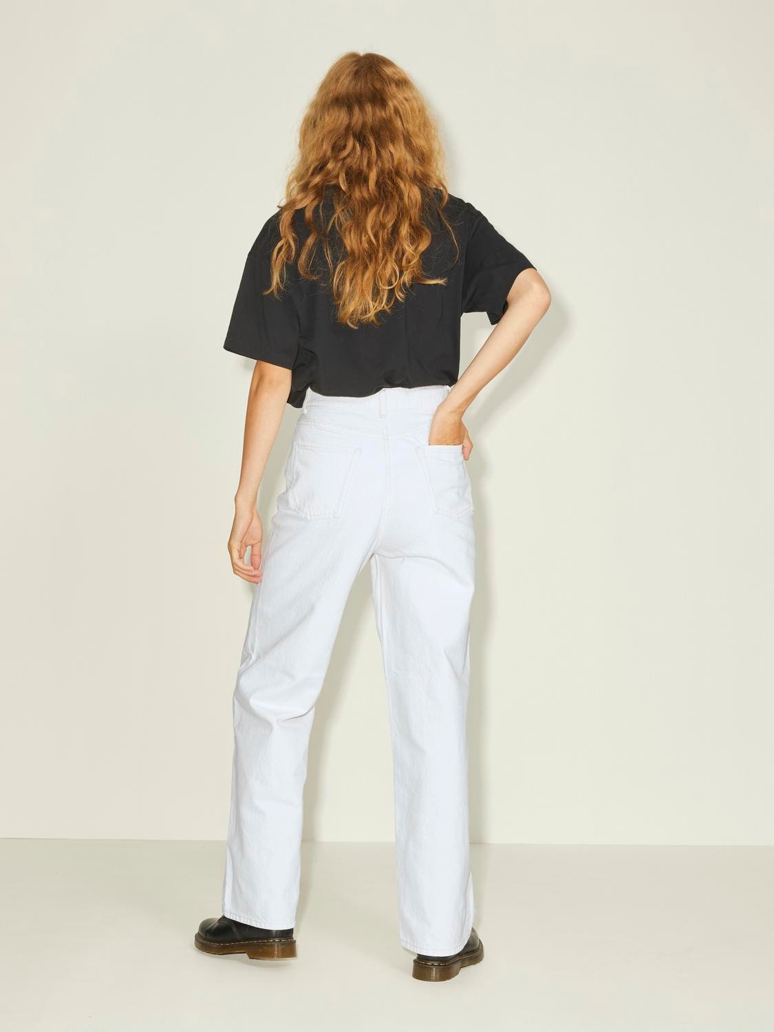 Jeans Wide Palazzo JJXX bianco
