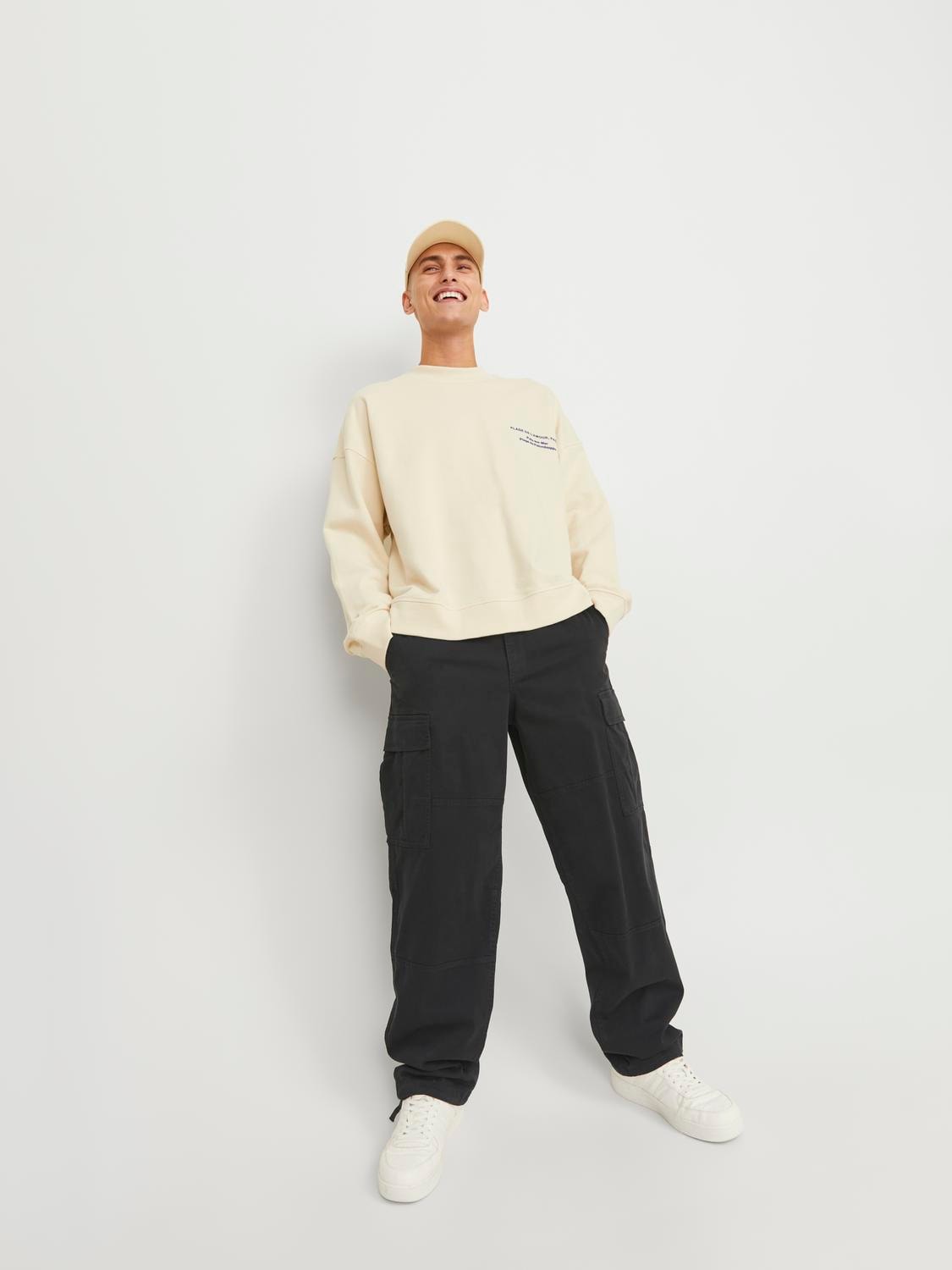 Pantaloni Cargo Baggy Jack&Jones nero
