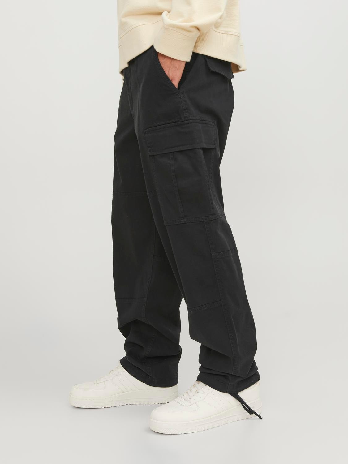 Pantaloni Cargo Baggy Jack&Jones nero
