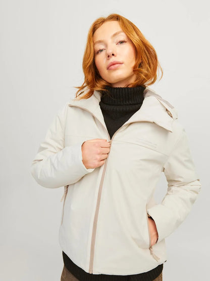 Giacca con cappuccio JJXX beige