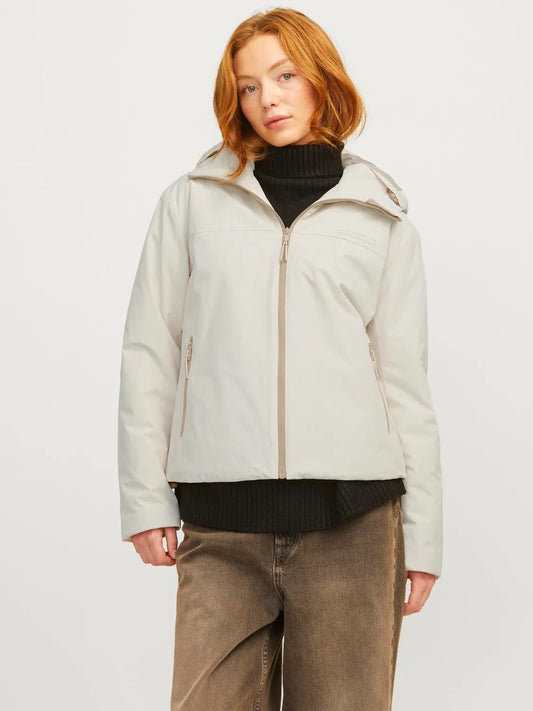 Giacca con cappuccio JJXX beige