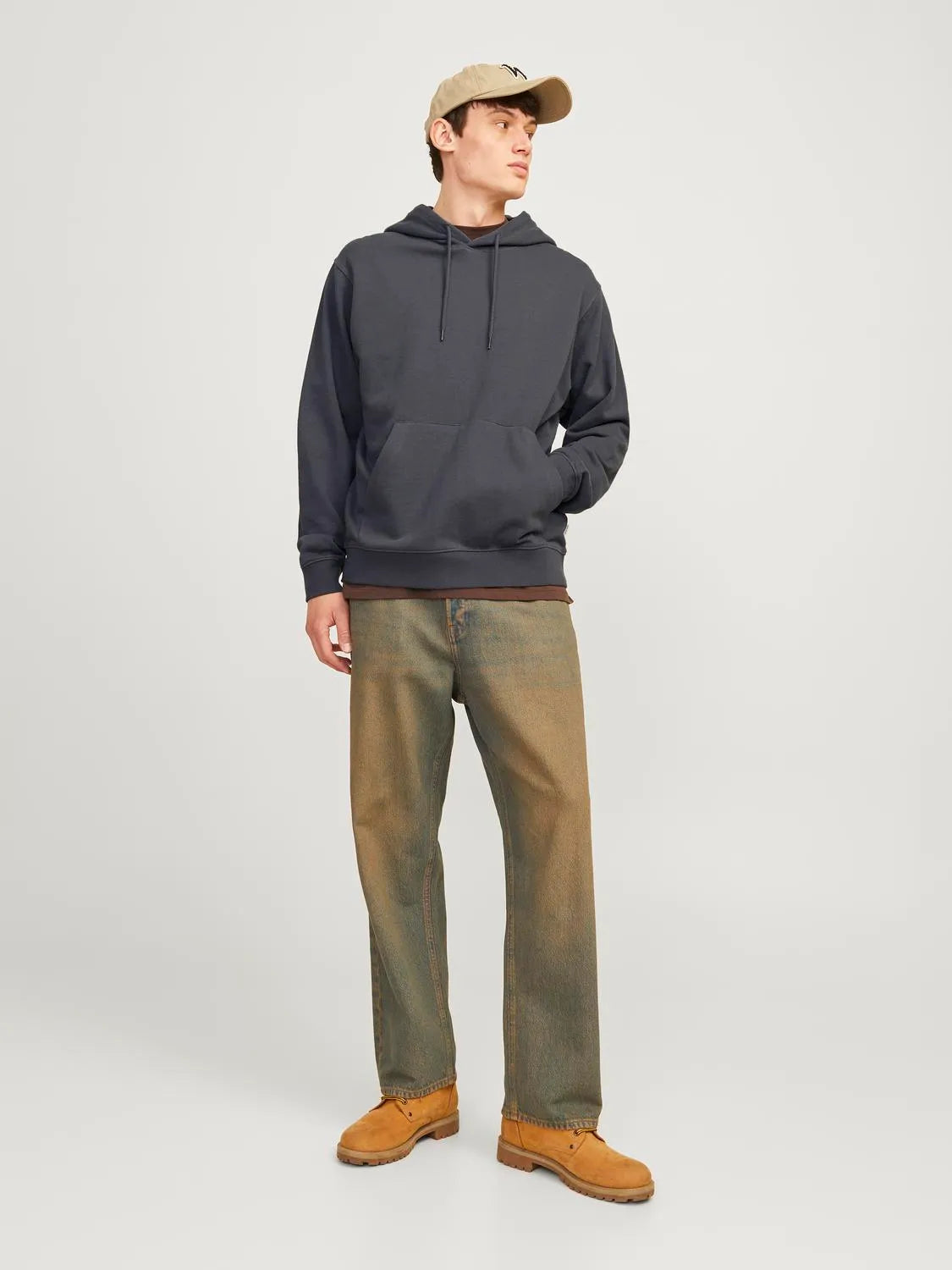 Felpa con cappuccio Jack&Jones grigio