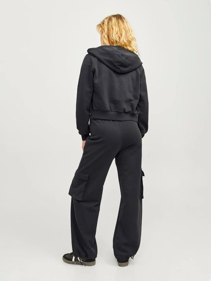 Giacca con cappuccio zip JJXX nero