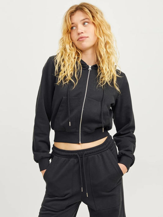 Giacca con cappuccio zip JJXX nero