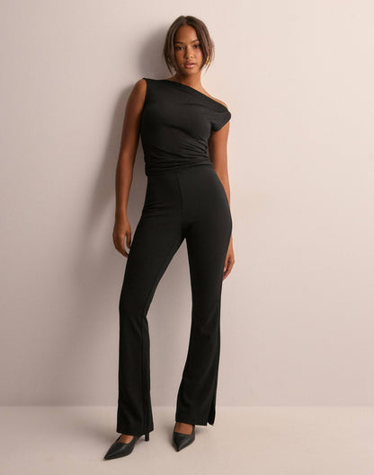 Pantaloni a zampa JJXX nero