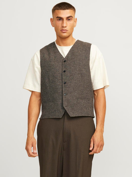 Gilet Slim Jack&Jones marrone
