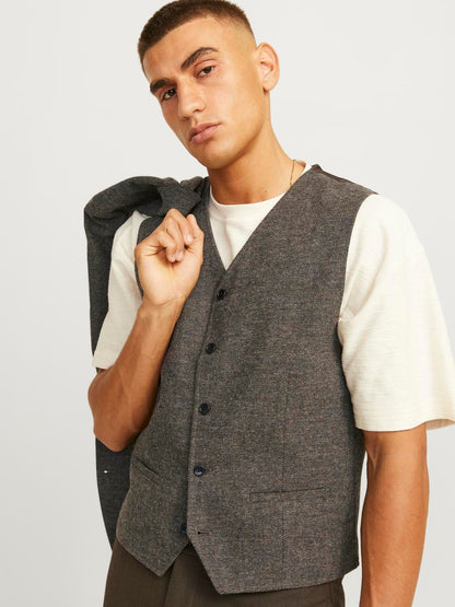 Gilet Slim Jack&Jones marrone