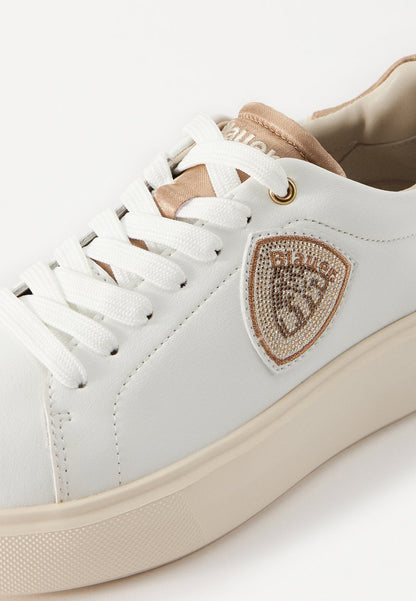 Sneakers Platform Blauer bianco