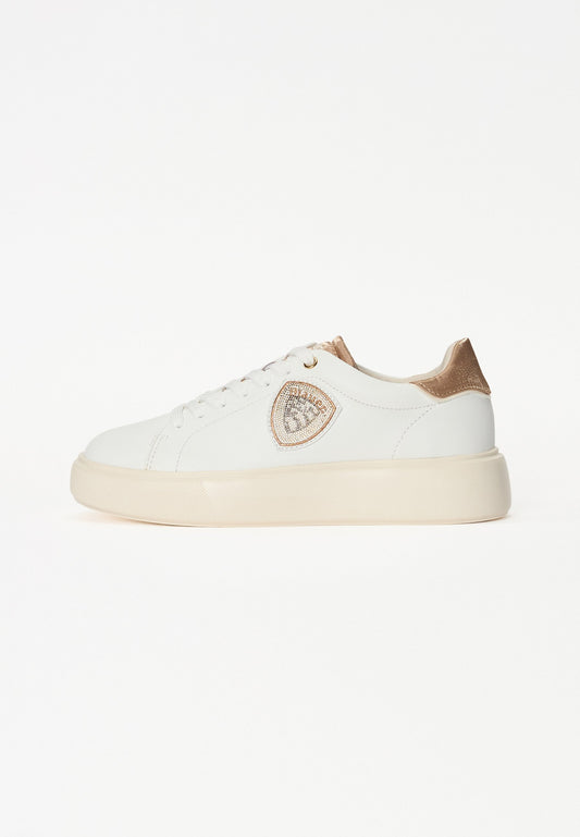 Sneakers Platform Blauer bianco