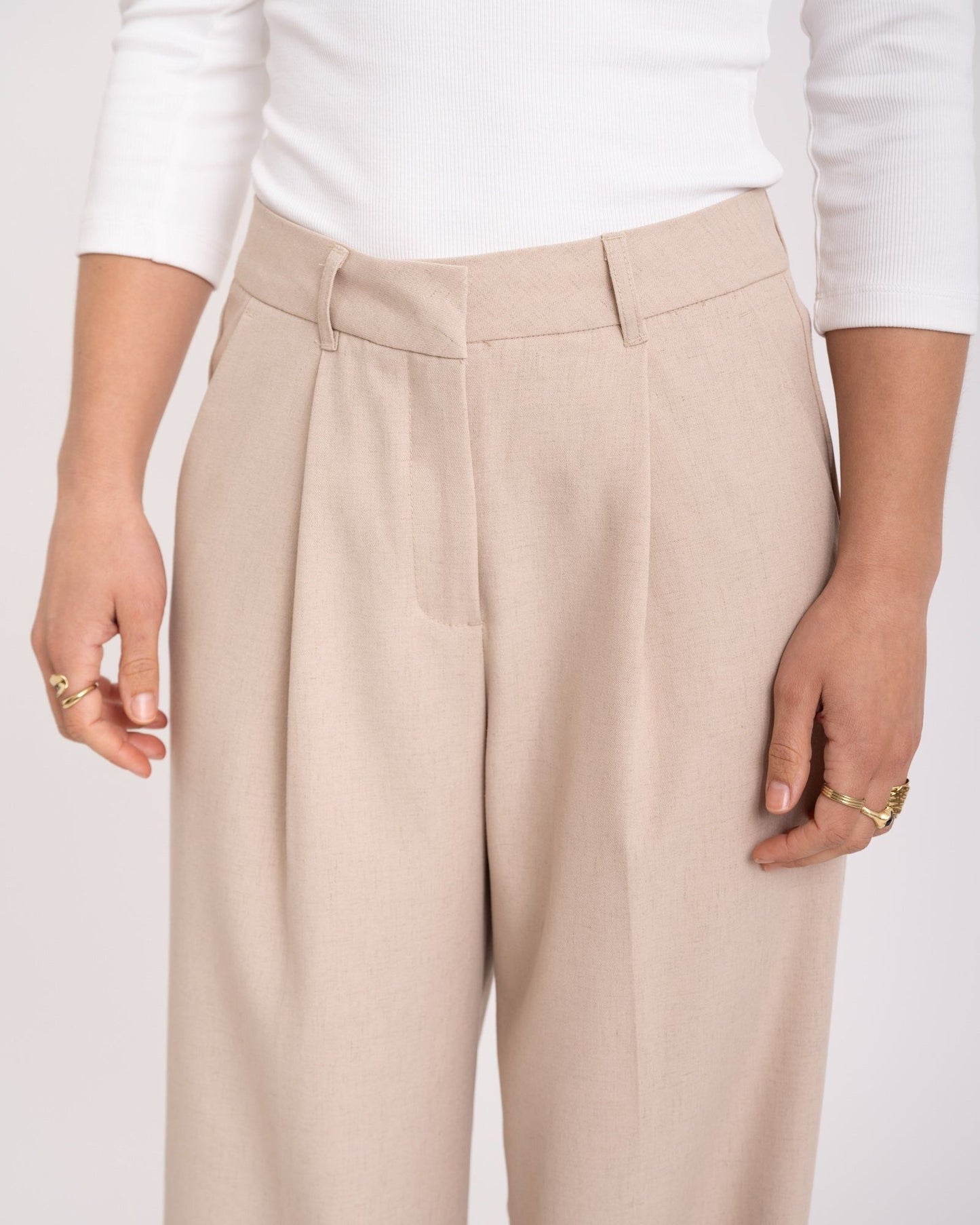 Pantaloni JJXX beige