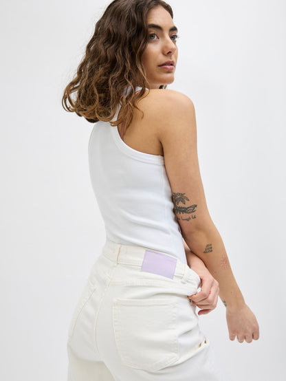Jeans Wide Palazzo JJXX bianco