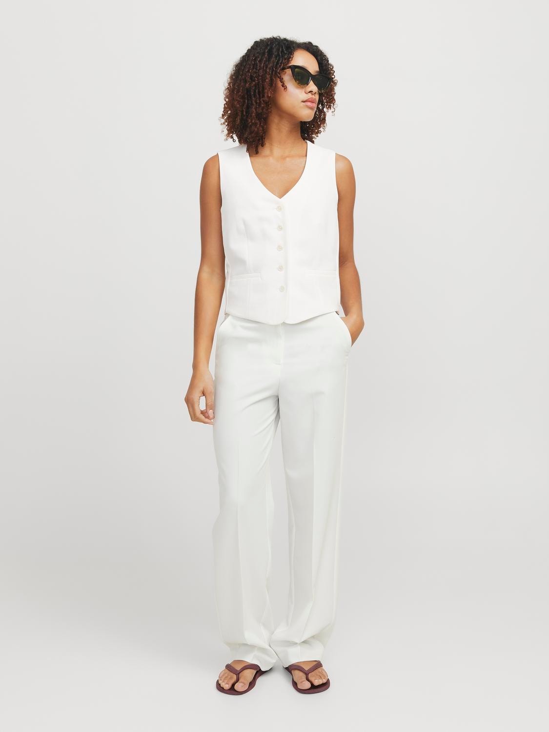 Pantaloni Palazzo JJXX bianco