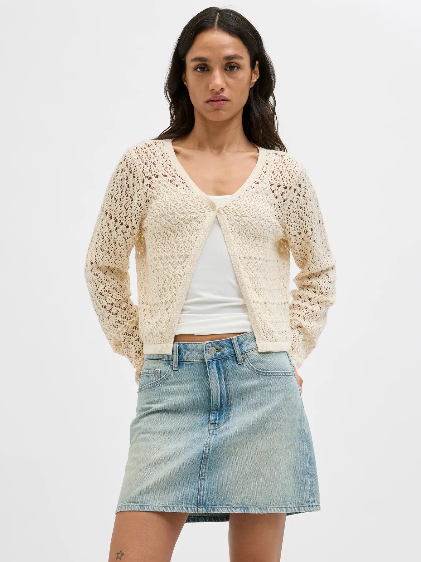 Cardigan in Maglia JJXX beige