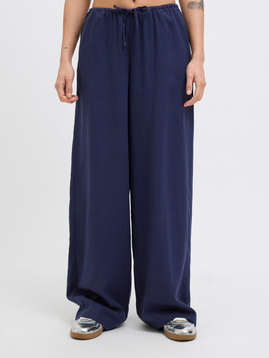 Pantaloni in lino JJXX blu