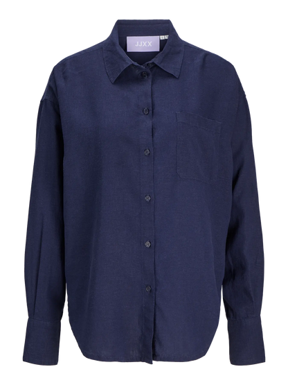 Camicia in lino JJXX blu