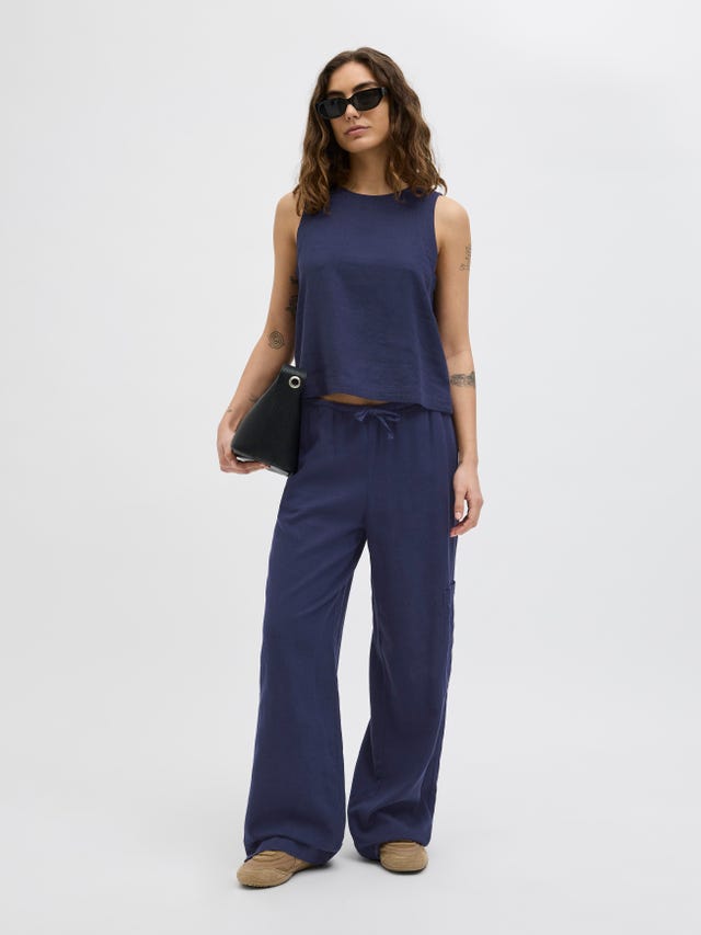 Maglia in lino JJXX blu