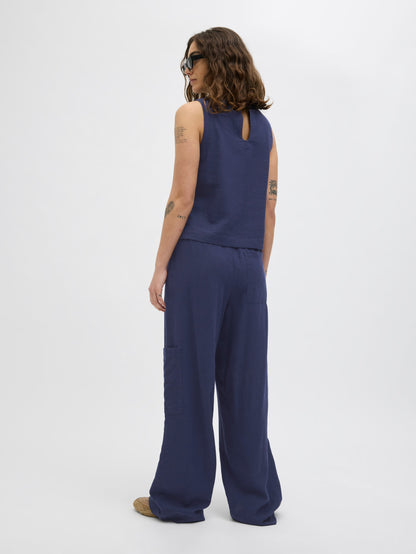 Maglia in lino JJXX blu