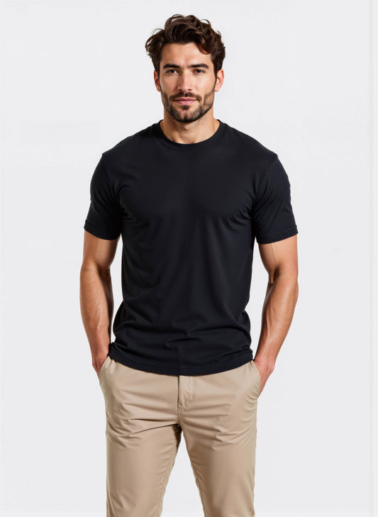 T-shirt sottogiacca Regular GALERIE nero