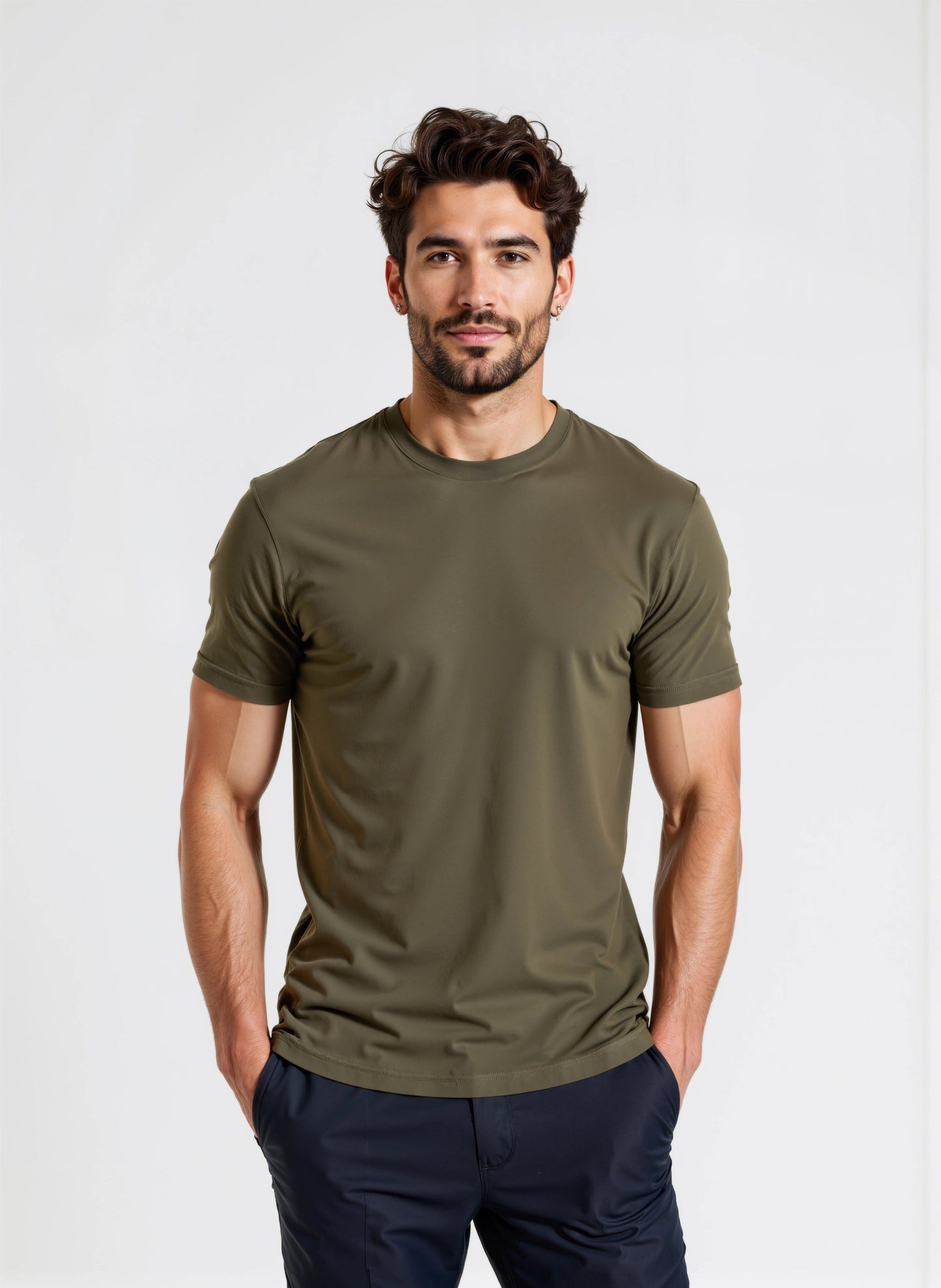 T-shirt sottogiacca Regular GALERIE verde militare