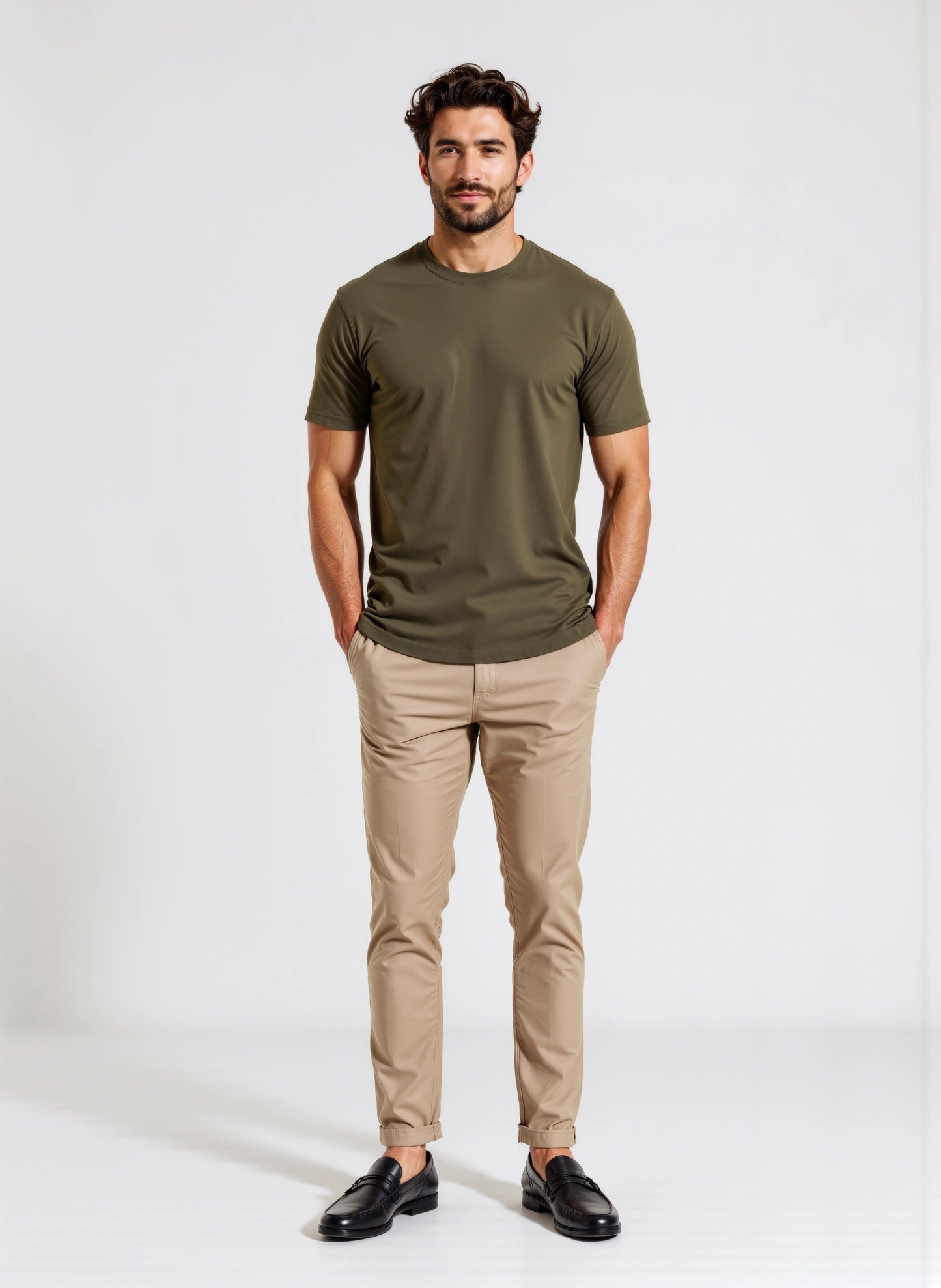 T-shirt sottogiacca Regular GALERIE verde militare