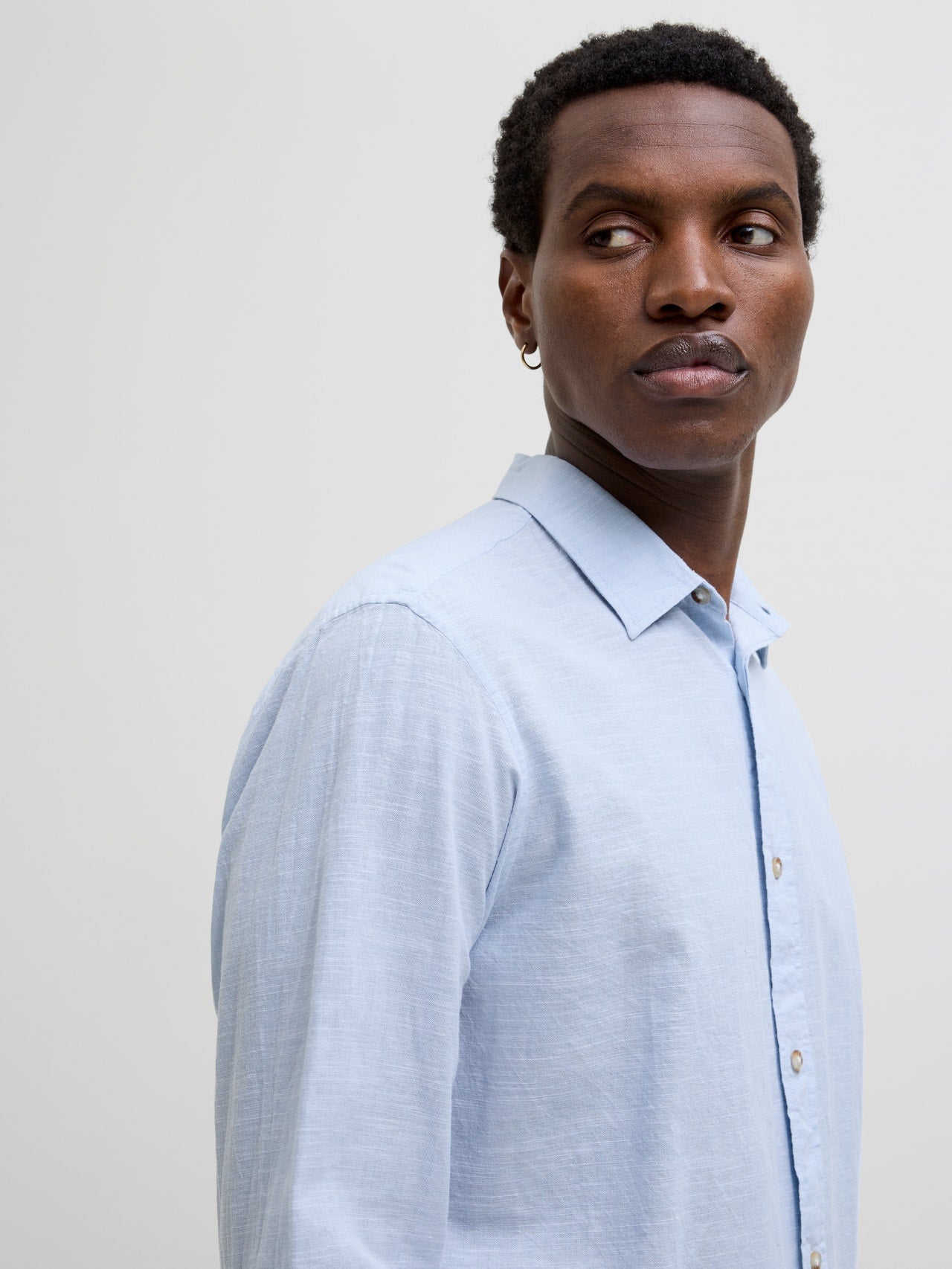 Camicia in lino Jack&Jones celeste