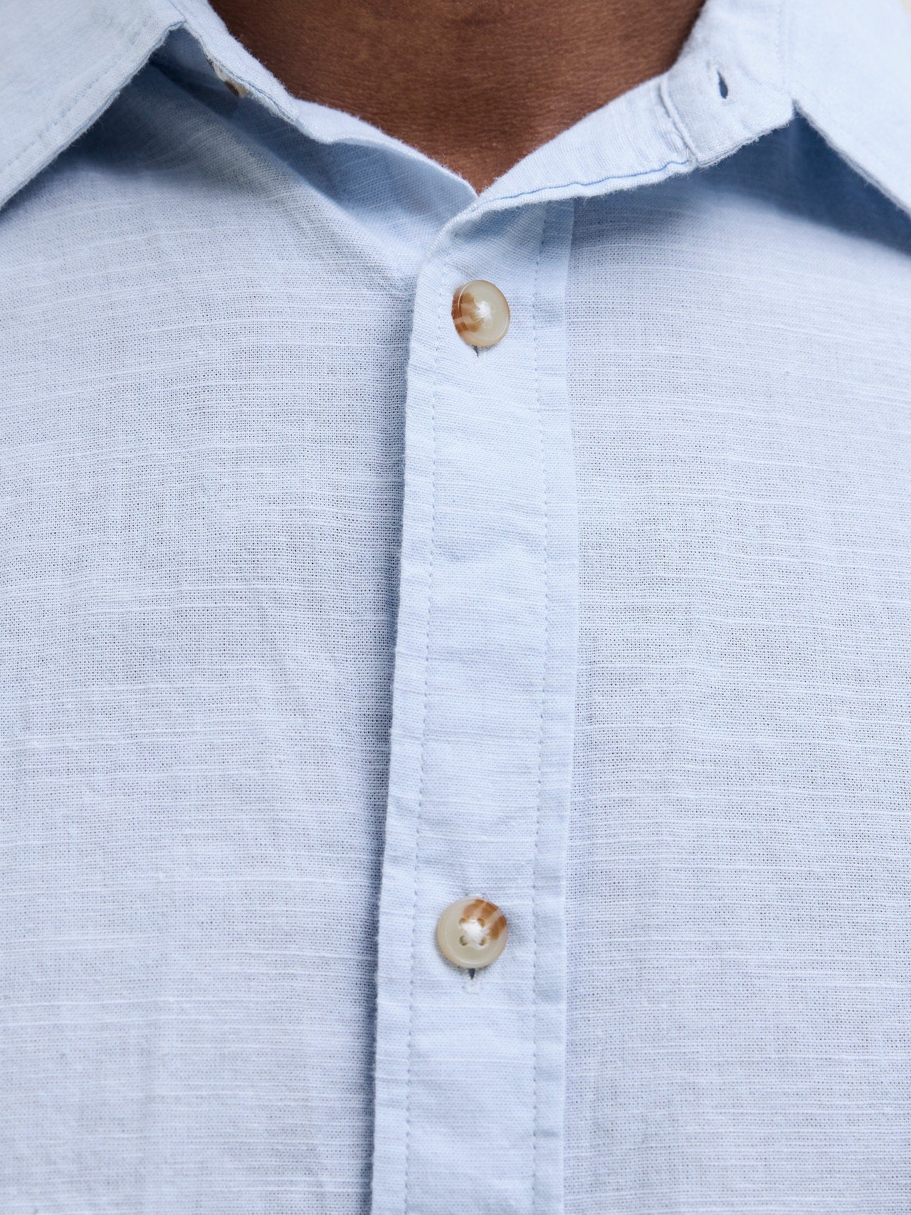 Camicia in lino Jack&Jones celeste