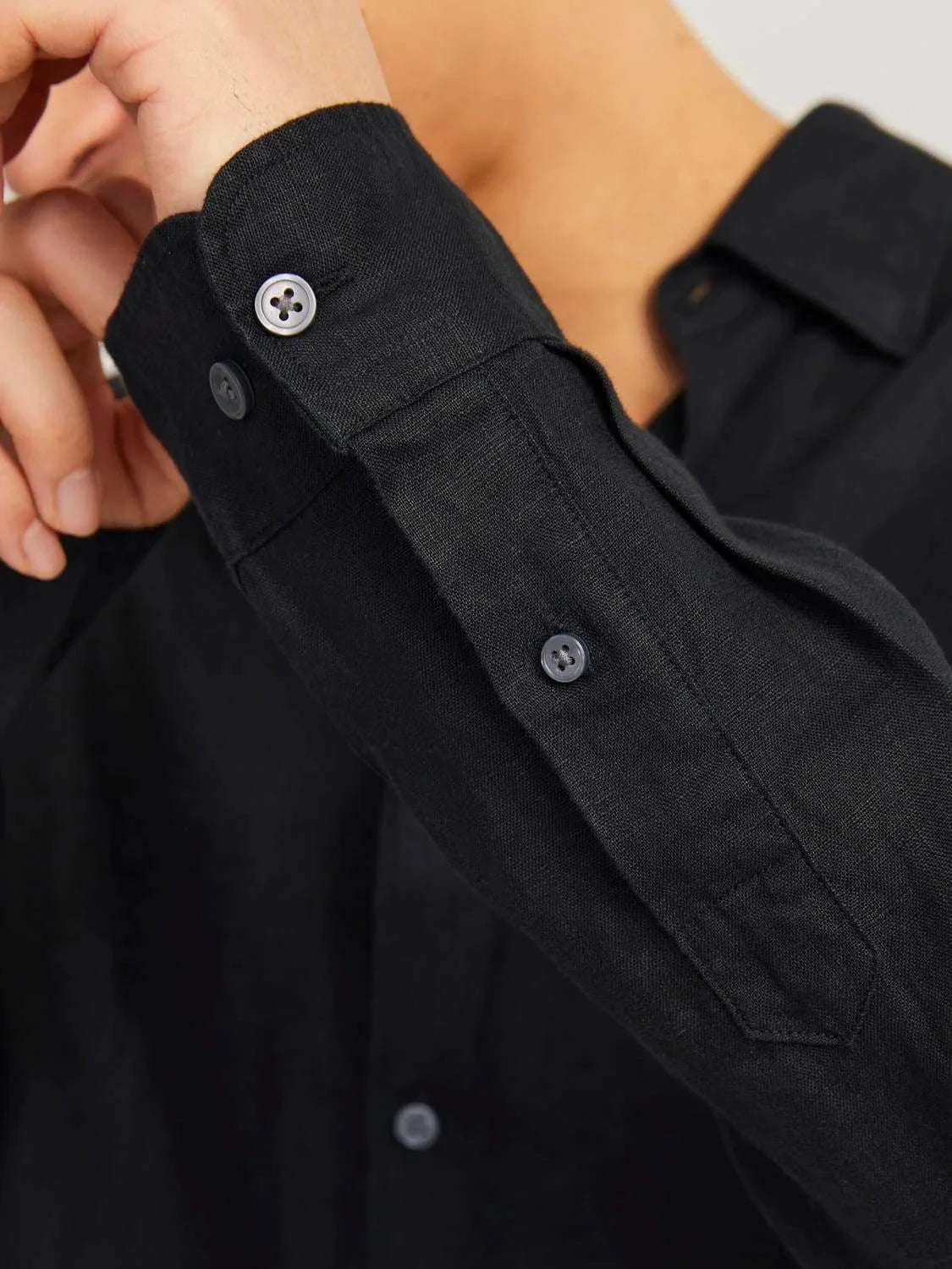 Camicia in lino Jack&Jones nero