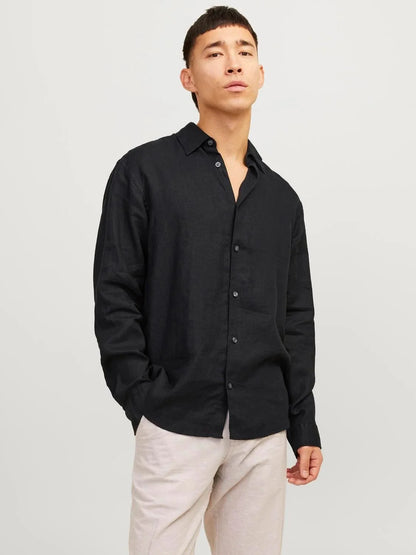 Camicia in lino Jack&Jones nero