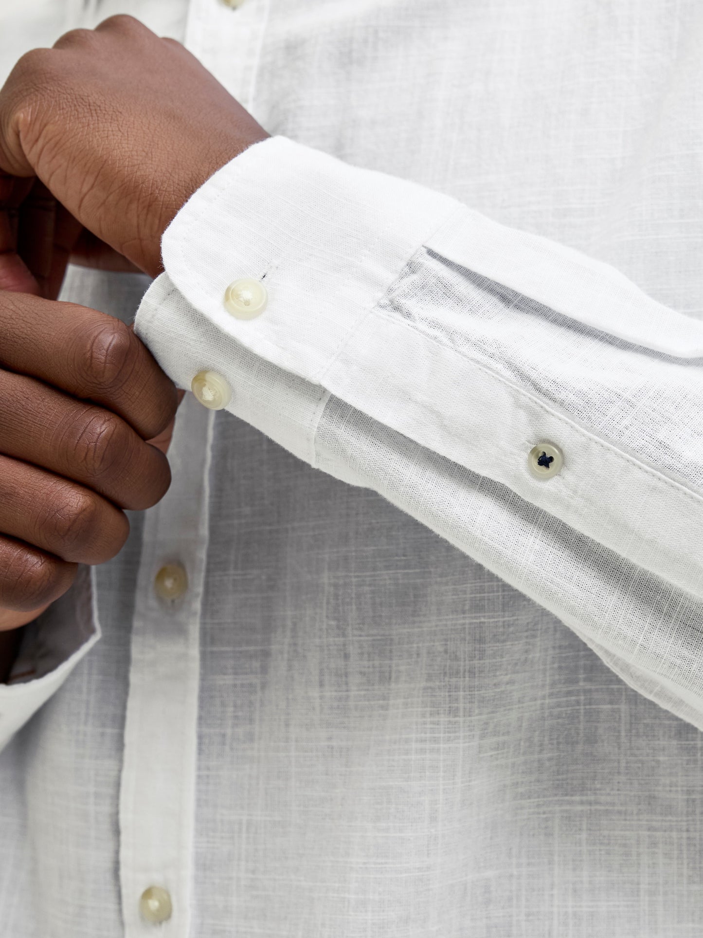 Camicia in lino Jack&Jones bianco