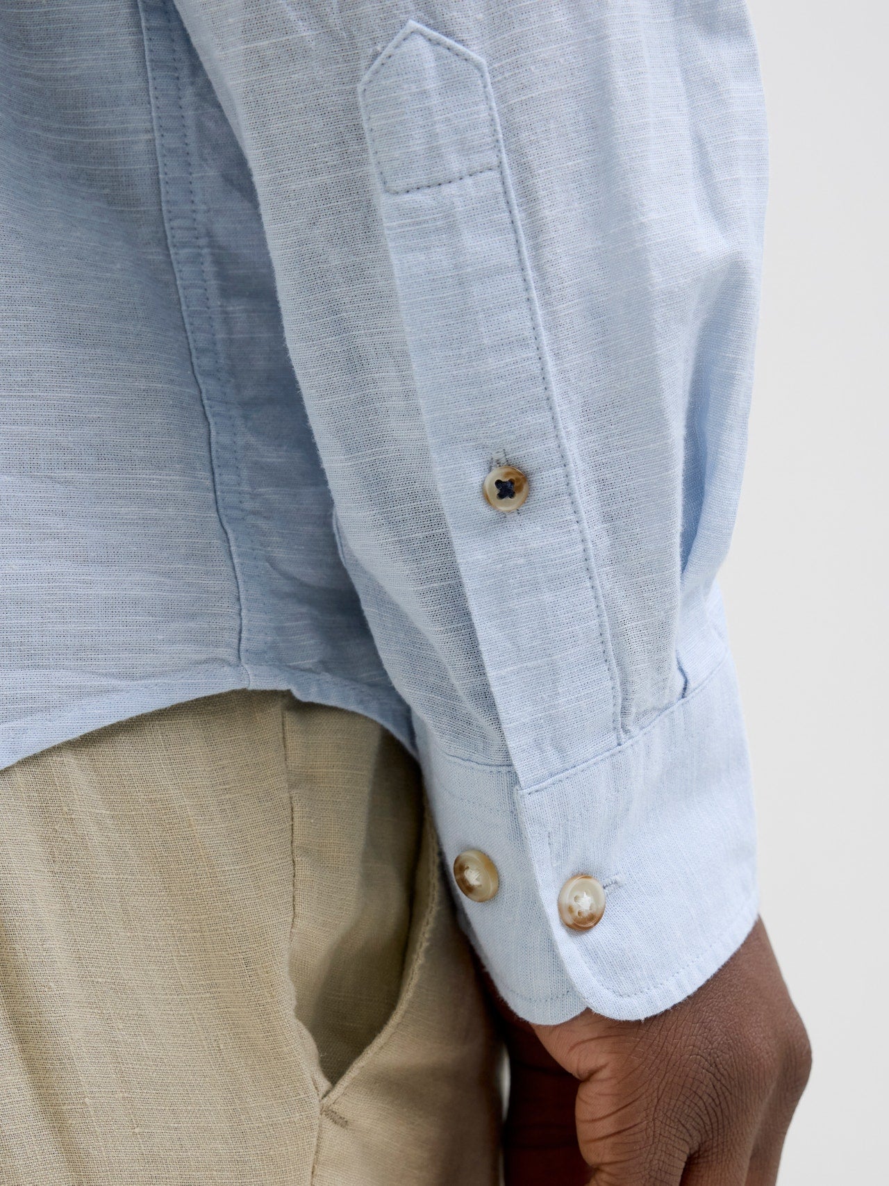 Camicia in lino Jack&Jones celeste