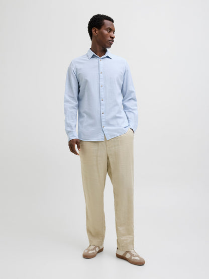 Camicia in lino Jack&Jones celeste
