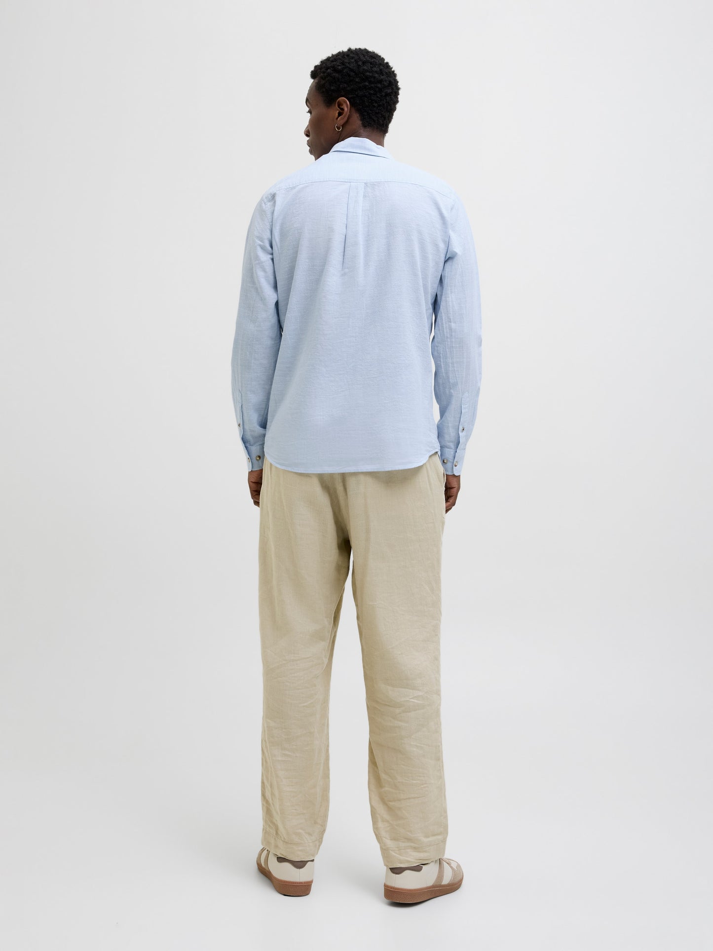 Camicia in lino Jack&Jones celeste