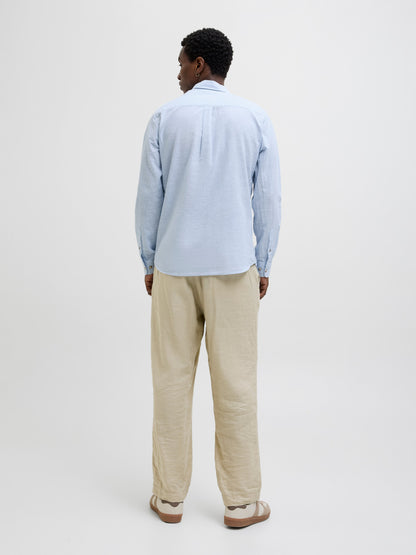 Camicia in lino Jack&Jones celeste
