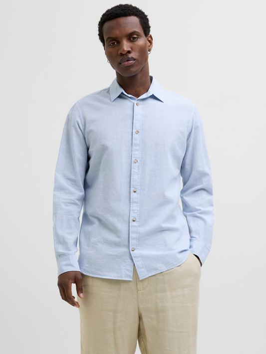 Camicia in lino Jack&Jones celeste