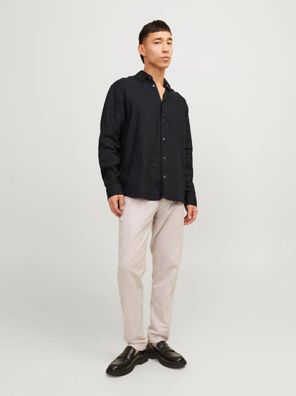 Camicia in lino Jack&Jones nero