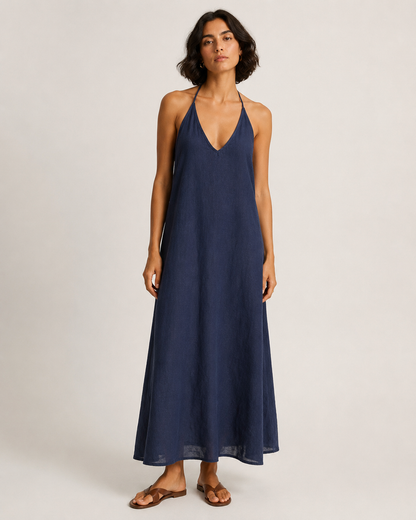 Abito in lino JJXX blu