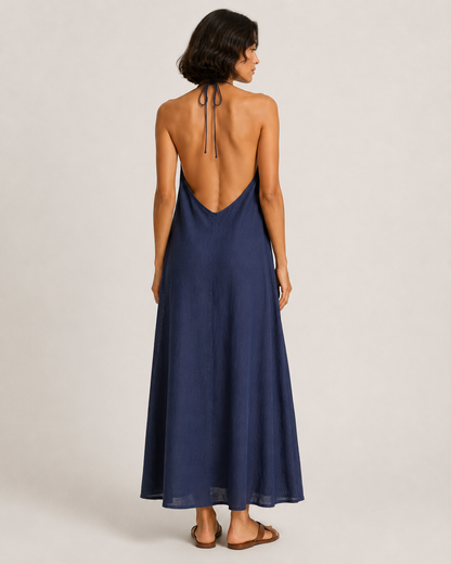 Abito in lino JJXX blu