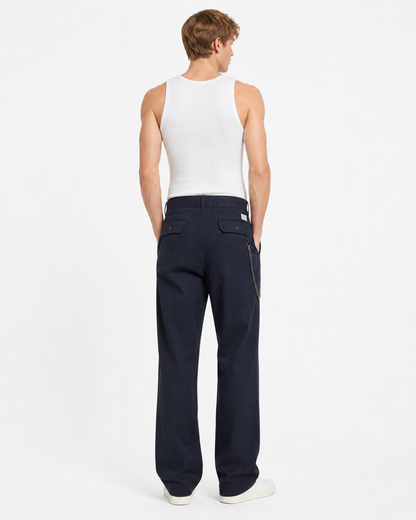 Pantalone Largo blu in cotone